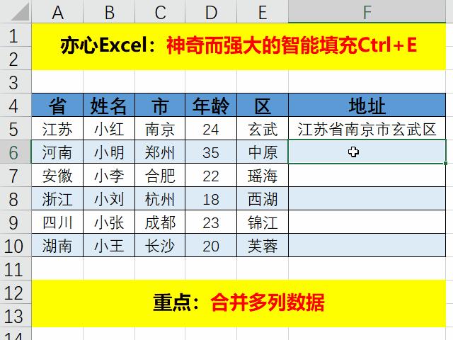 智能填充excel快捷键，excel表格怎么智能填充数据